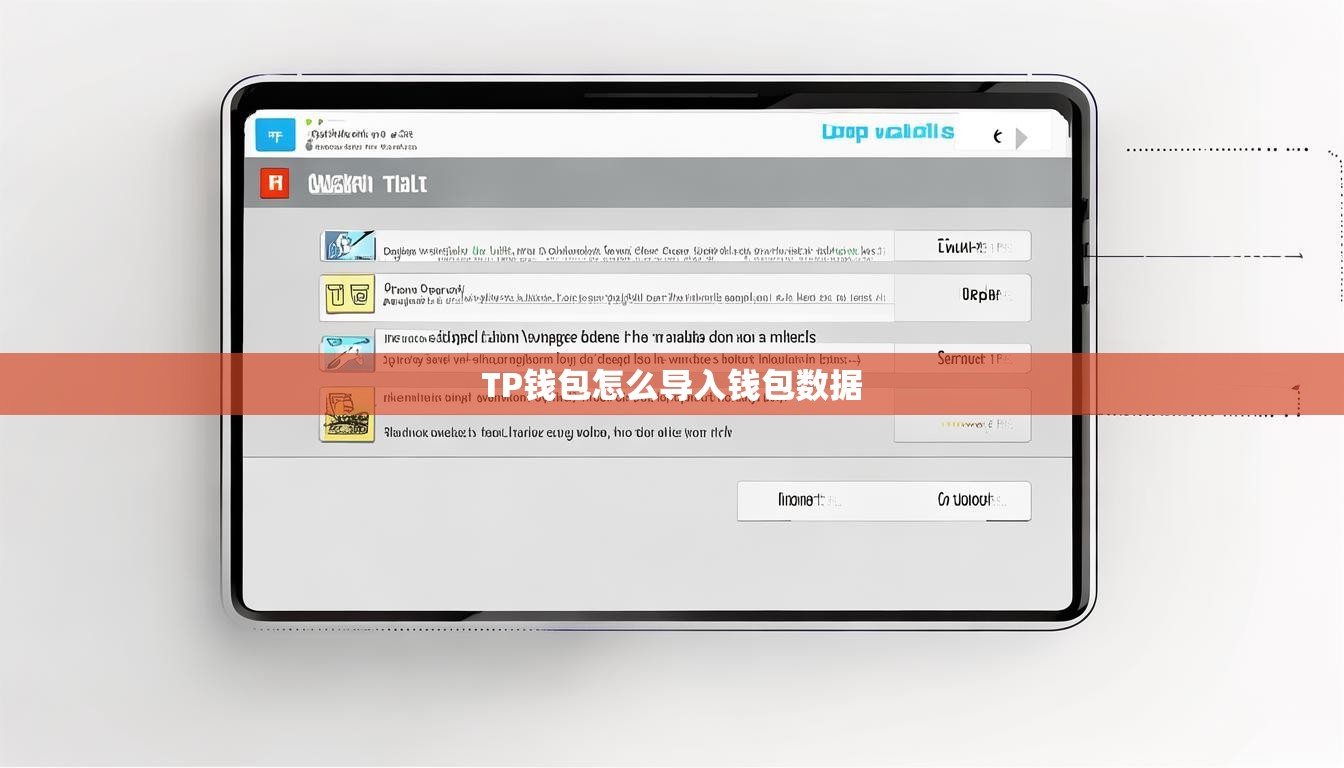 TP钱包怎么导入钱包数据